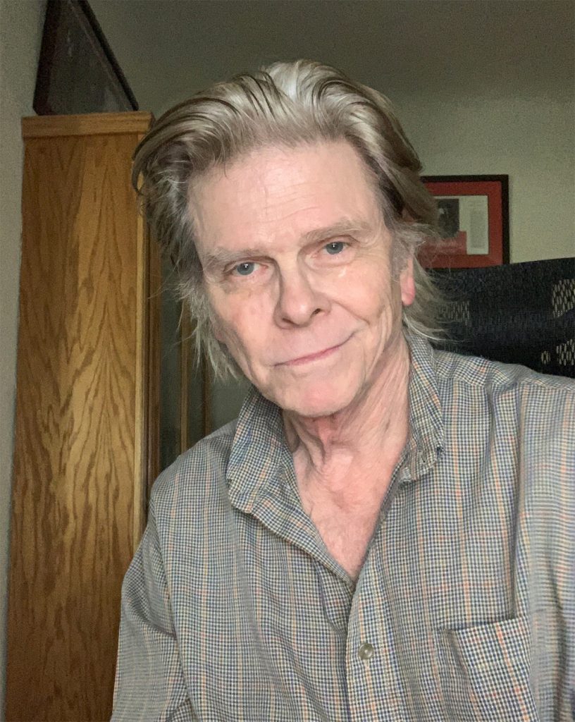 Louis Kraft in his office at Tujunga House on 21jan2022. (photo Louis Kraft 2022)